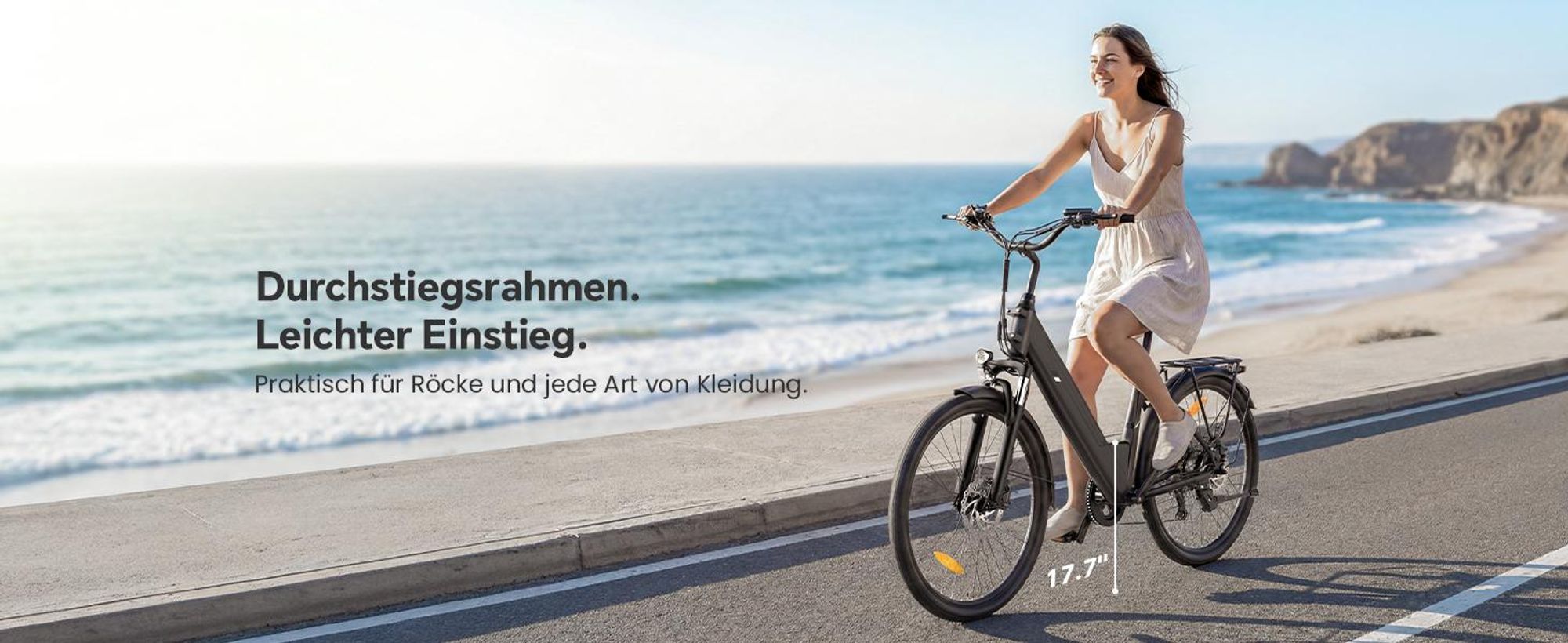 Touroll J2 ST Pro E-Bike Tiefeinsteiger mit 250W Motor, 100km Reichweite, Hydraulikbremsen, Shimano 7-Gang