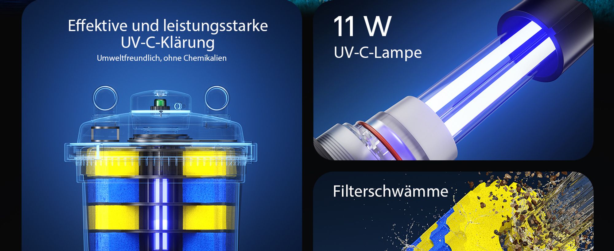 SunSun CPF-280 Druckteichfilter 9000 l/h / 11 W UVC Einheit, Teichdruckfilter für Teiche bis 8000 Liter, Teichklärer, Filteranlage