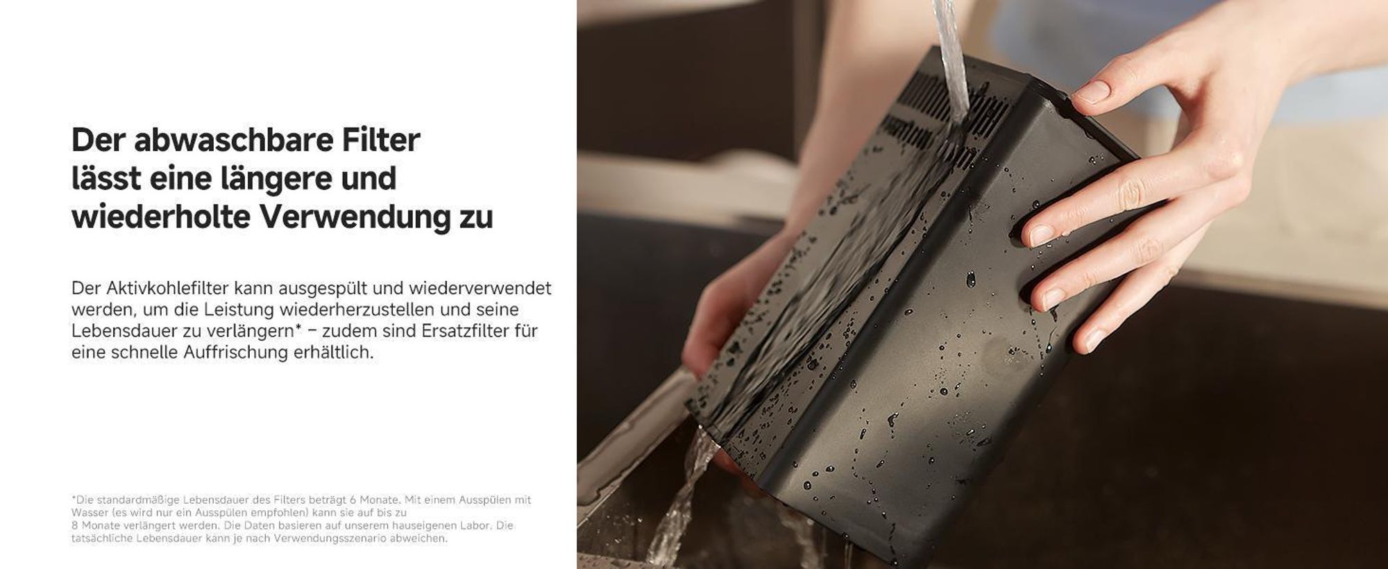 Dreame SF25 Küchenabfallzerkleinerer, Trion Dreiklingensystem, Aktivkohlefilter, Geruchskontrolle, Selbstreinigung bei hohen Temperaturen,2.5L,27dBA