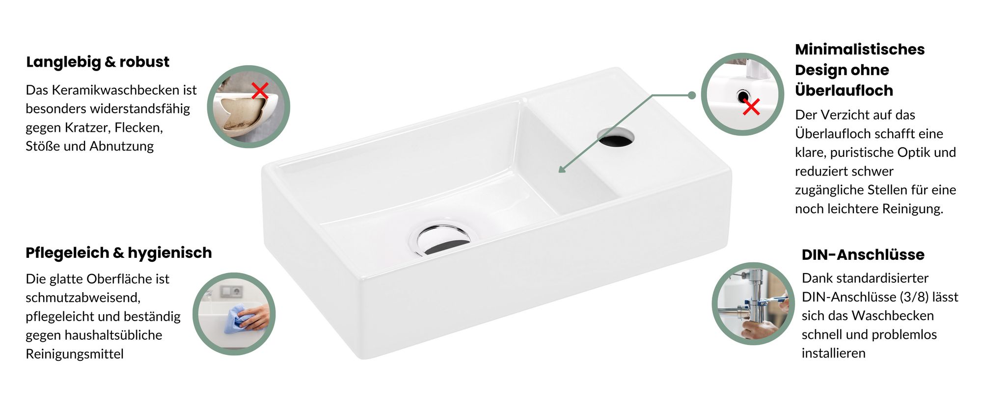Waschbeckenunterschrank 40cm Gold Eiche