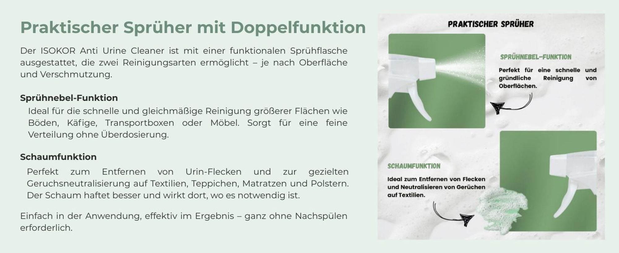 ISOKOR | Anti Urine Cleaner | 2 L + 500 ml | Natürlicher veganer Hundeurin-Entferner |Geruchsneutralisierer & Fleckenreiniger