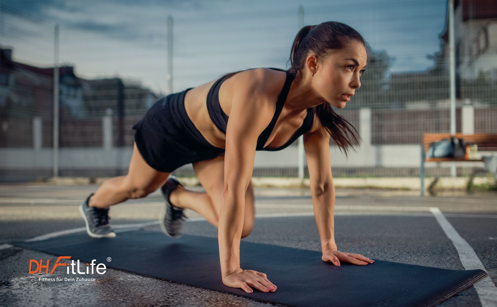 DH FitLife mata treningowa mata fitness, mata sportowa 183*61*1 cm, mata gimnastyczna wyjątkowo odporna na rozdarcia, mata do jogi antypoślizgowa i gruba, mata treningowa (różowa)