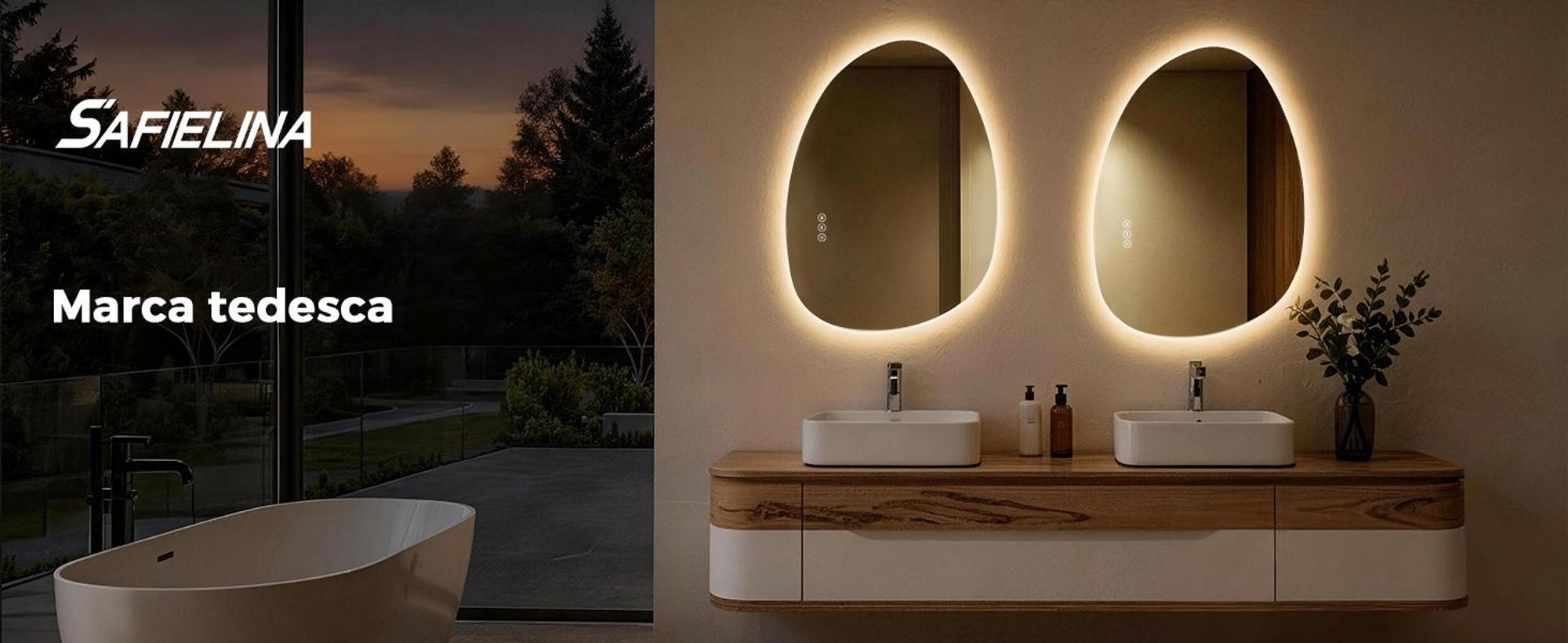 S'AFIELINA specchio da bagno con illuminazione 75×55cm Specchio da parete con interruttore a LED 3 colori di luce e dimmerabile, antiappannamento e funzione memoria