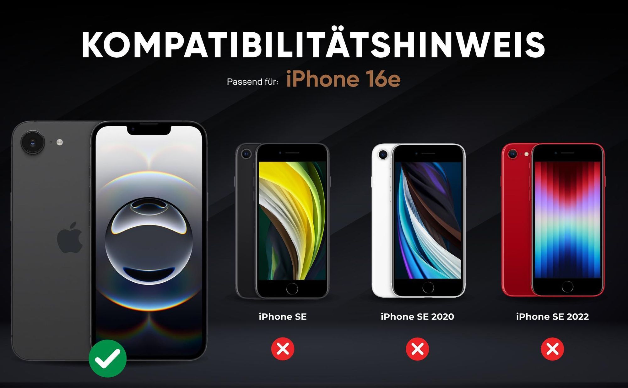 Kompatibilitätshinweise Hülle für Apple iPhone 16e