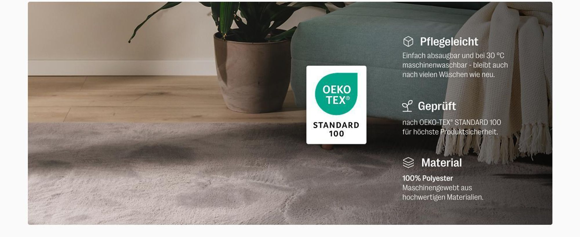benuta Teppich Wohnzimmer Furry Beige 80x250 cm Fellteppich Wohnzimmerteppich Läufer Rutschfest Waschbar Hochflor Flauschig Plüsch Shaggy Weich