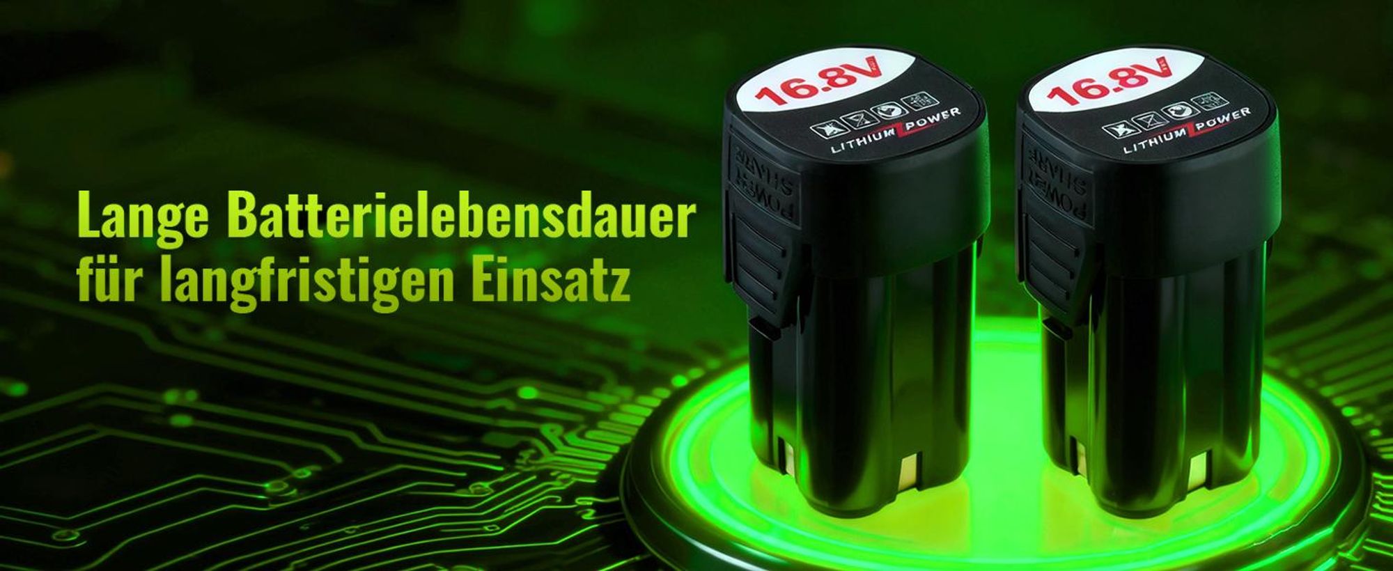 DEWINNER Akku-Winkelschleifer 19 500 U/min - 76mm Schleifscheibe, 2 Akkus 2000mAh, 6 Schneidscheiben und Tragetasche - Für Schleifen, Polieren