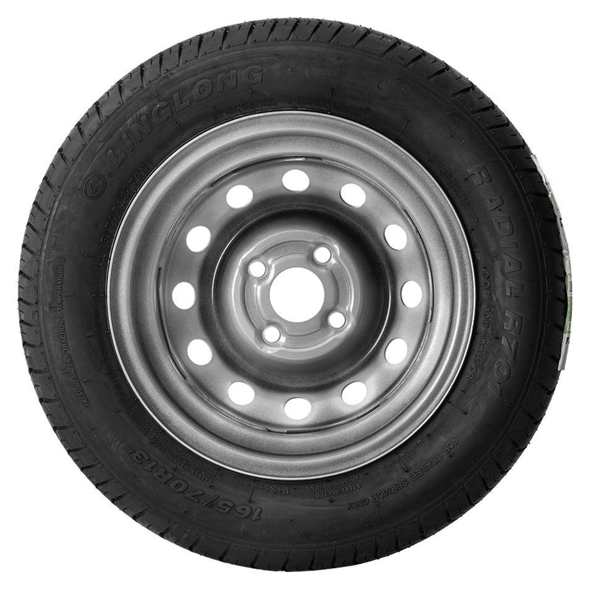 UNITRAILER Komplettrad 165/70 R13 für leichte PKW- und Gartenanhänger