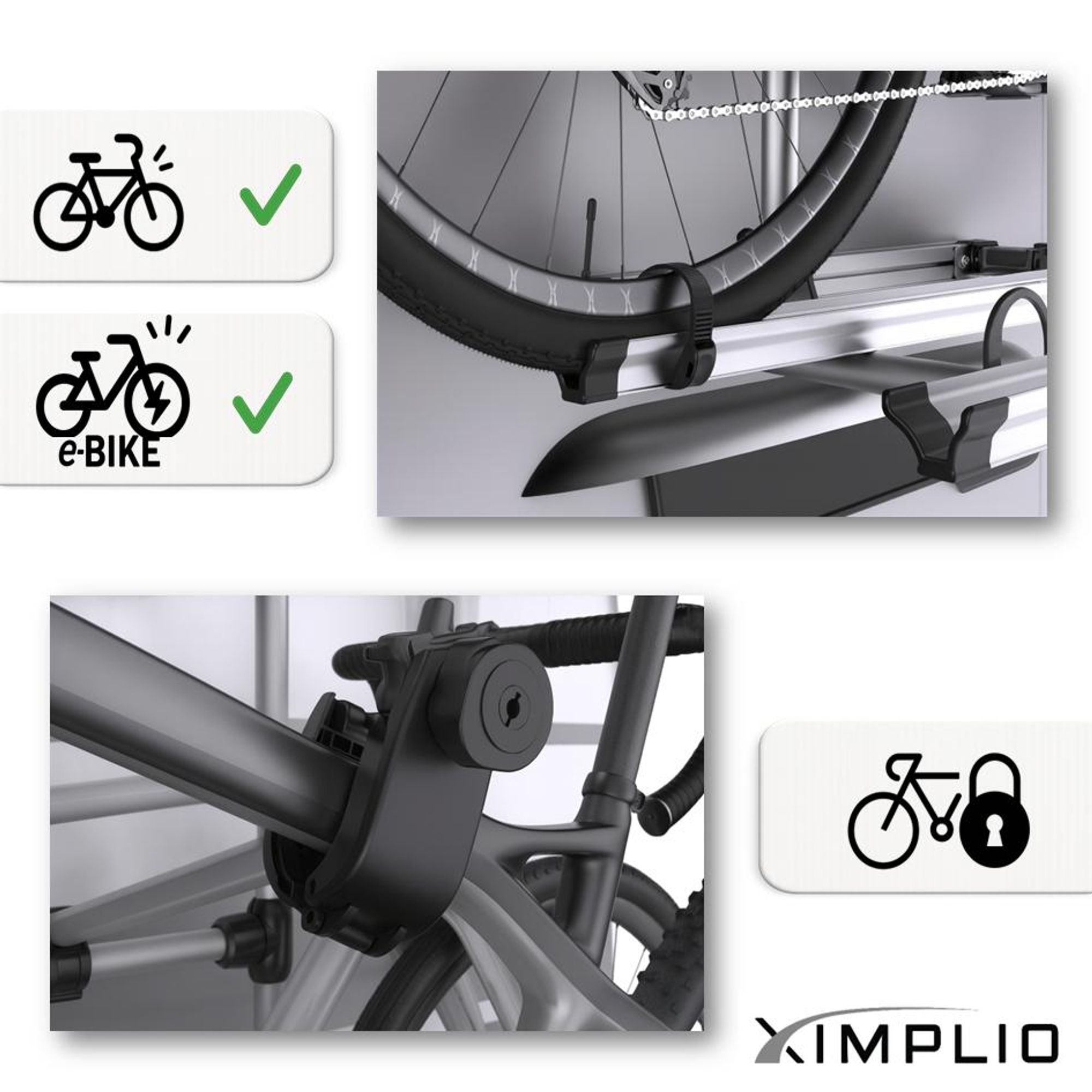 XIMPLIO Wallrider Heck Fahrradträger Wohnmobil Wohnwagen 2 Fahrräder E-Bike