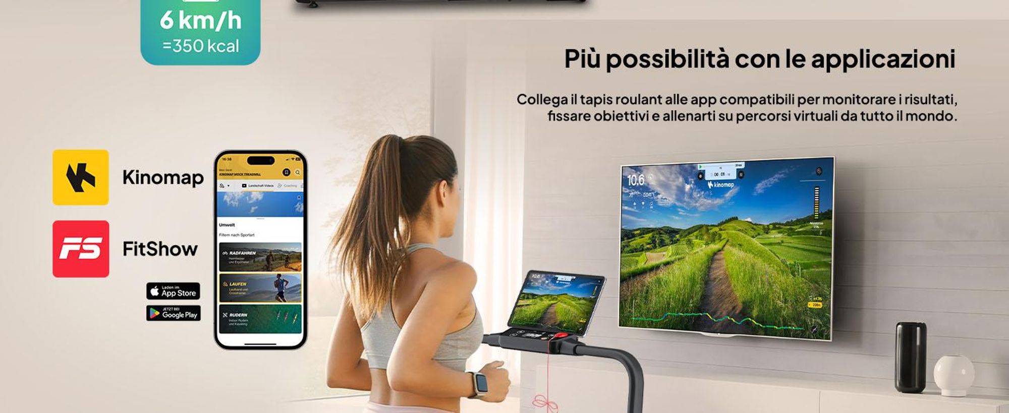 ZIPRO Newlite Tapis roulant pieghevole - Walking Pad Tapis roulant da scrivania per uso domestico fino a 10 km/h Attrezzo fitness Telecomando Bluetooth
