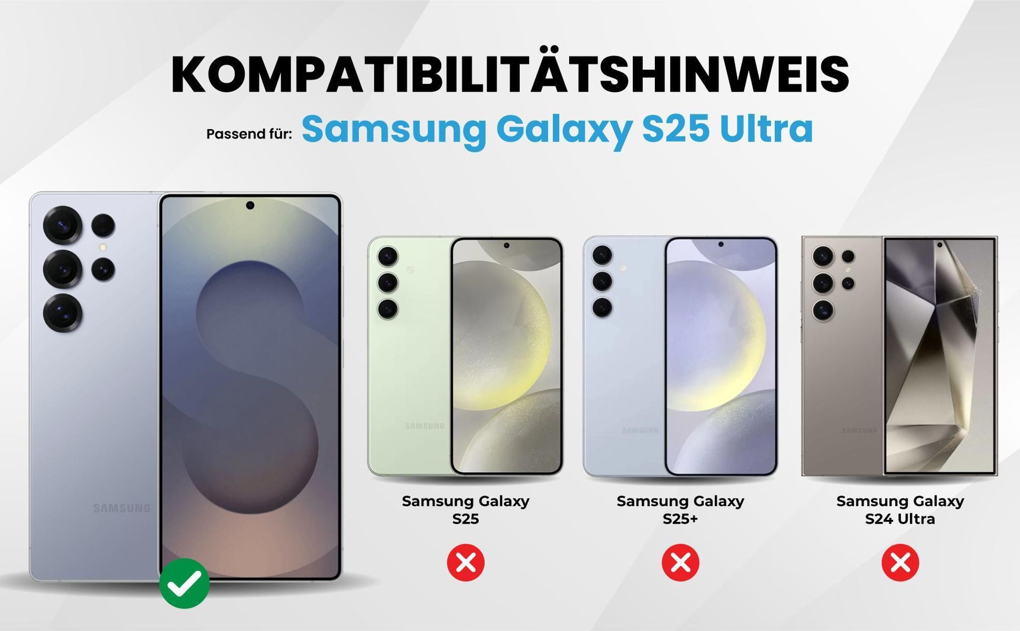 Kompatibilitätshinweise Hülle für Samsung Galaxy S25 Ultra