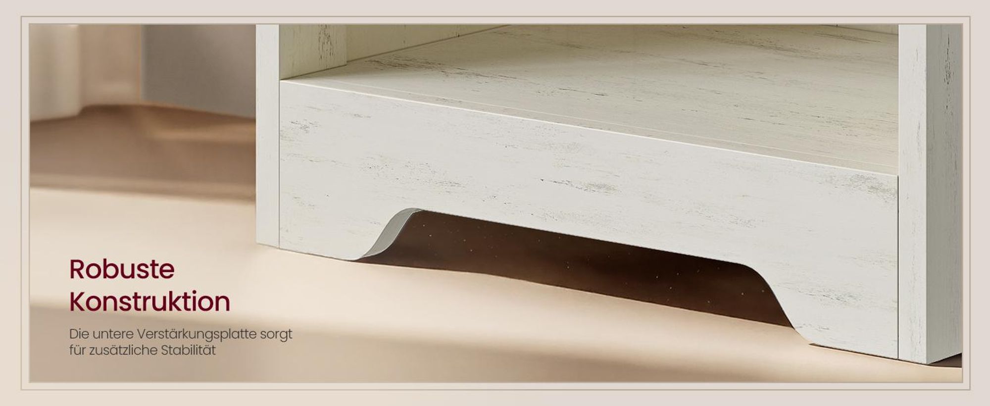 VASAGLE Nachttisch im Landhausstil mit Steckdose und USB, Beistelltisch mit Schublade, 40 x 30 x 59 cm, Weiß und Braun