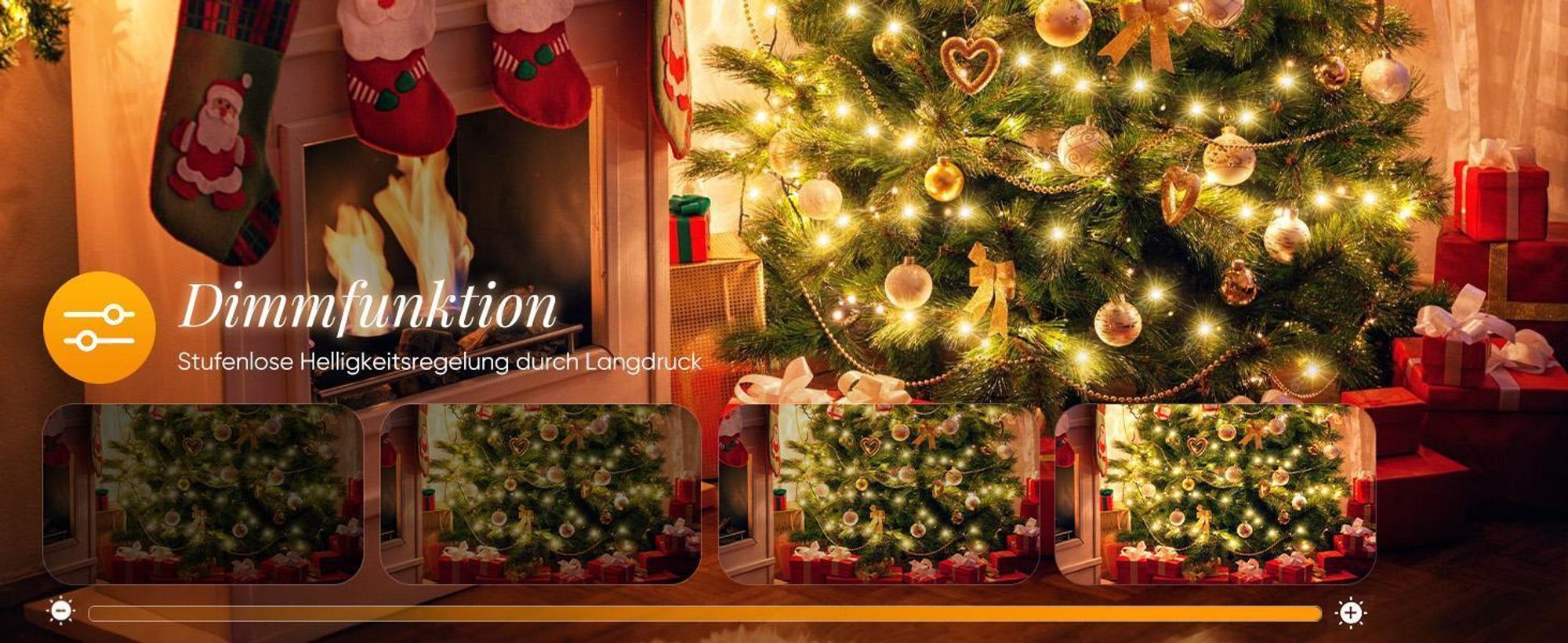 SALCAR 15m 250er LED Lichterkette Weihnachten Innen, Christbaumbeleuchtung Party LED Lichtervorhang Weihnachten Hochzeit Deko