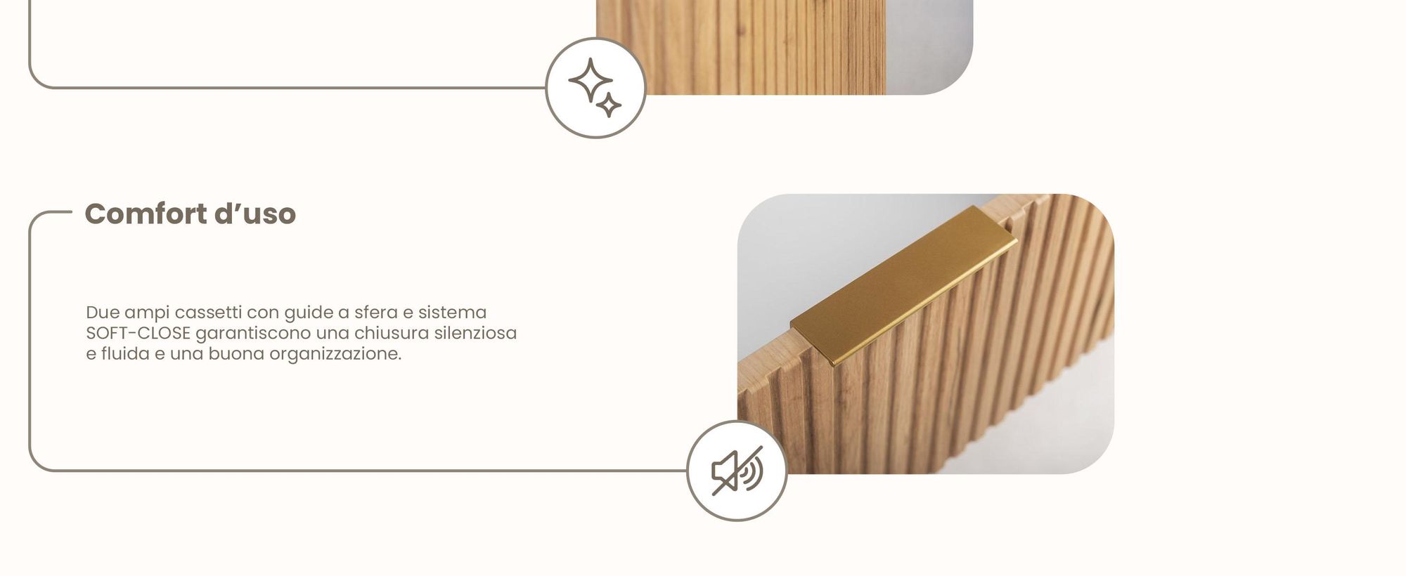 Mobile da bagno 60 CM Marrone opaco MDF 2 cassetti