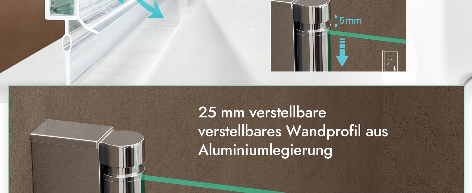 doporro Duschwand für Badewanne Badewannenaufsatz 90x140cm Duschabtrennung 6mm ESG-Sicherheitsglas teilsatiniert inkl. NANO Badewannenfaltwand