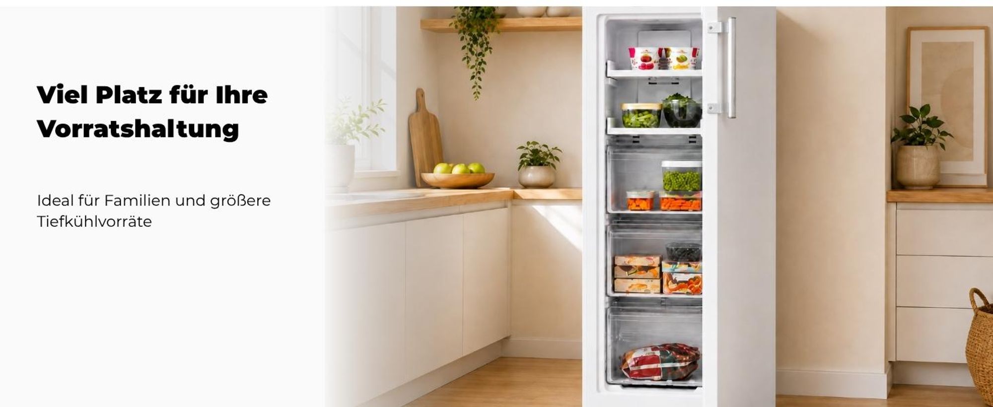 Exquisit Gefrierschrank GS5231-NF-H-040C weiss | 161 l Nutzinhalt | 4*-Gefrieren | Alarm-Funktion | Schnellgefrieren | NoFrost