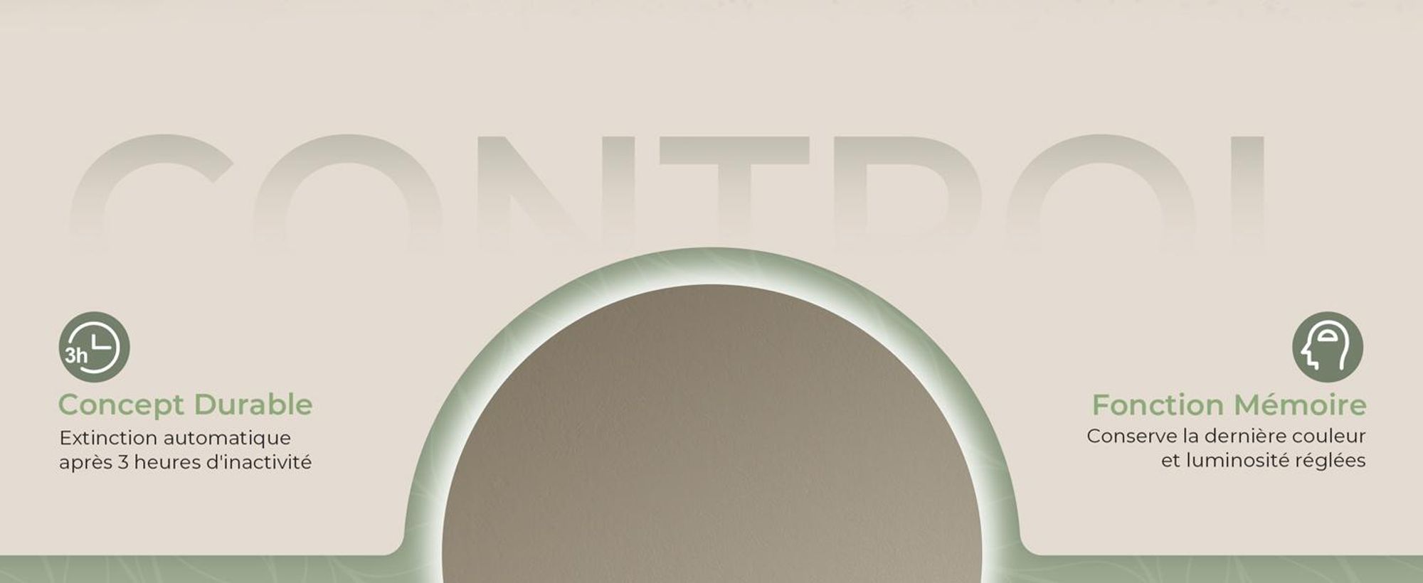 S'AFIELINA miroir de salle de bain LED rond miroir de salle de bain mural avec interrupteur tactile,blanc froid 6500K 60 cm