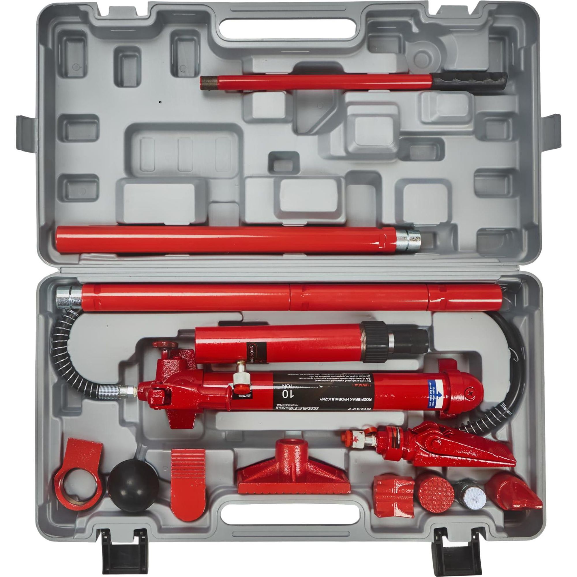 KRAFT&DELE | Hydraulik Handpumpe mit Pumpstange, 10T, für Richtsatz Spreizer Druckzylinder