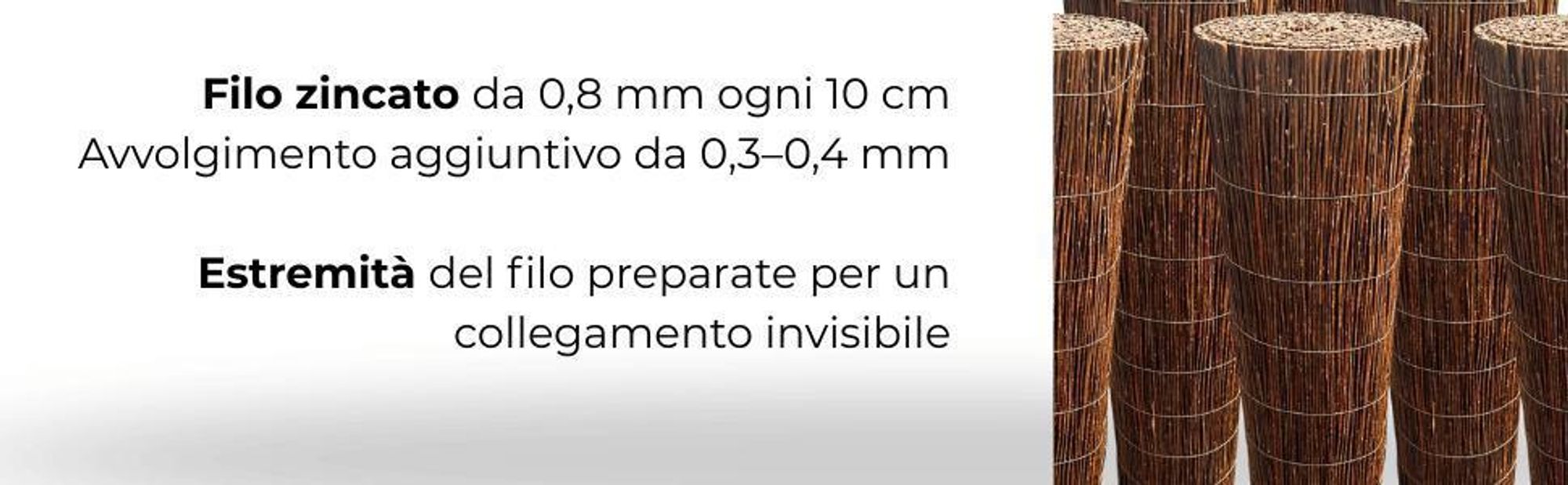 FOR THE GARDEN Stuoia in Salice 200x300 cm – Recinzione Naturale, Frangivento e Frangisole per Balcone e Giardino