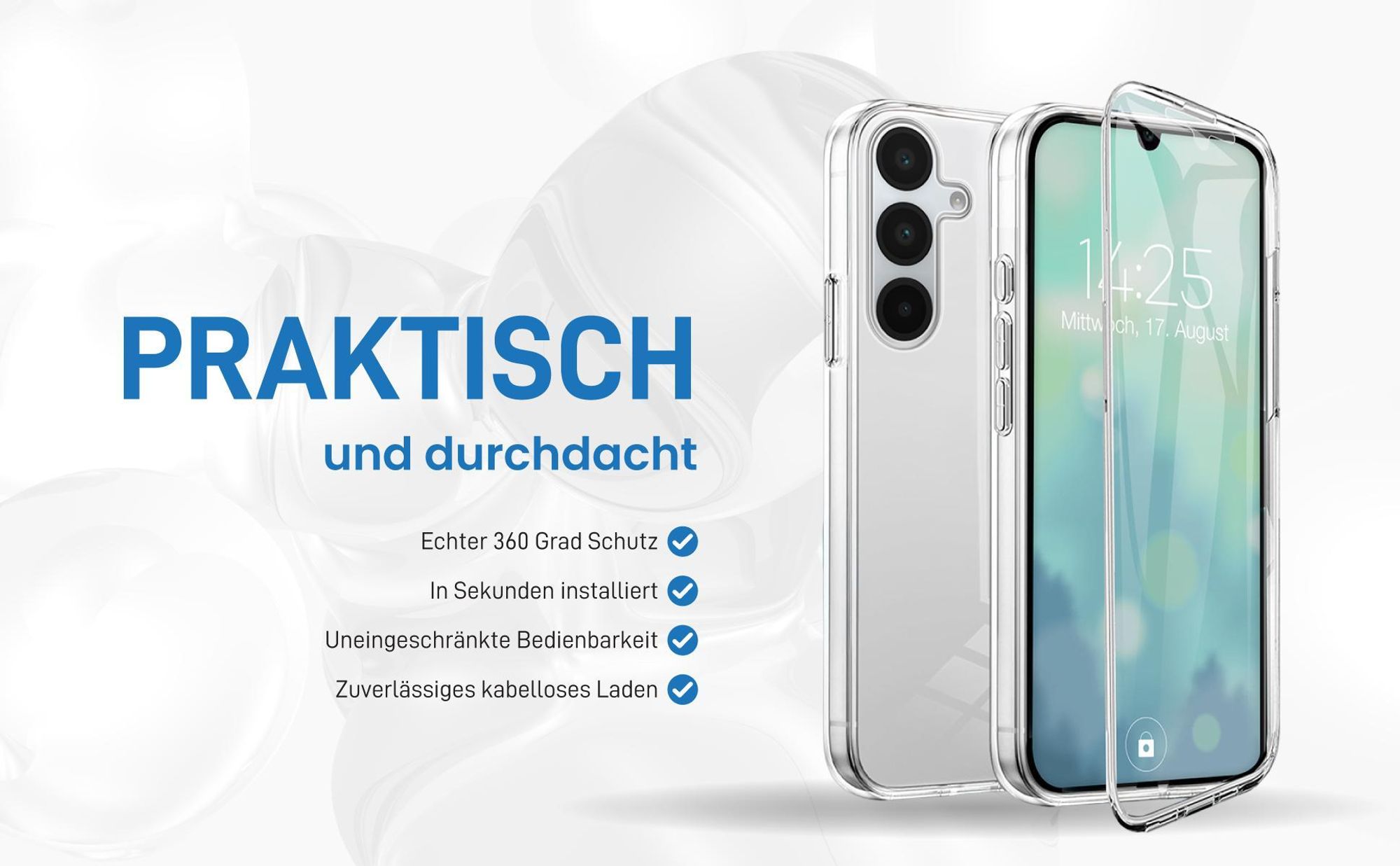 Rundum Schutz Hülle für Samsung Galaxy A16 / A16 5G mit Touchsensibilität