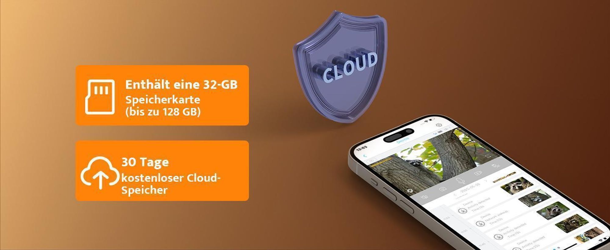 4G LTE Solar Wildkamera 2K 360° PTZ mit Handyübertragung App SIM Karte 32GB Speicherkarte Bewegungsmelder Nachtsicht Wildtierkamera