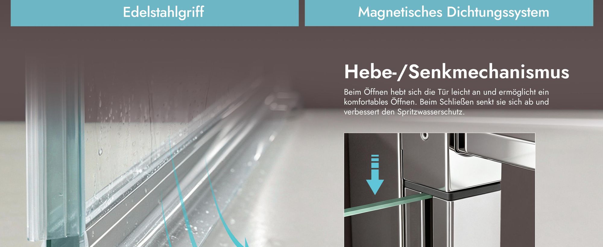 doporro Eck-Duschkabine 100x90x195cm Eckdusche ESG-Sicherheitsglas Milchglas Streifen inkl. beidseitiger Easy-Clean-Beschichtung Ravenna36MS-Plus