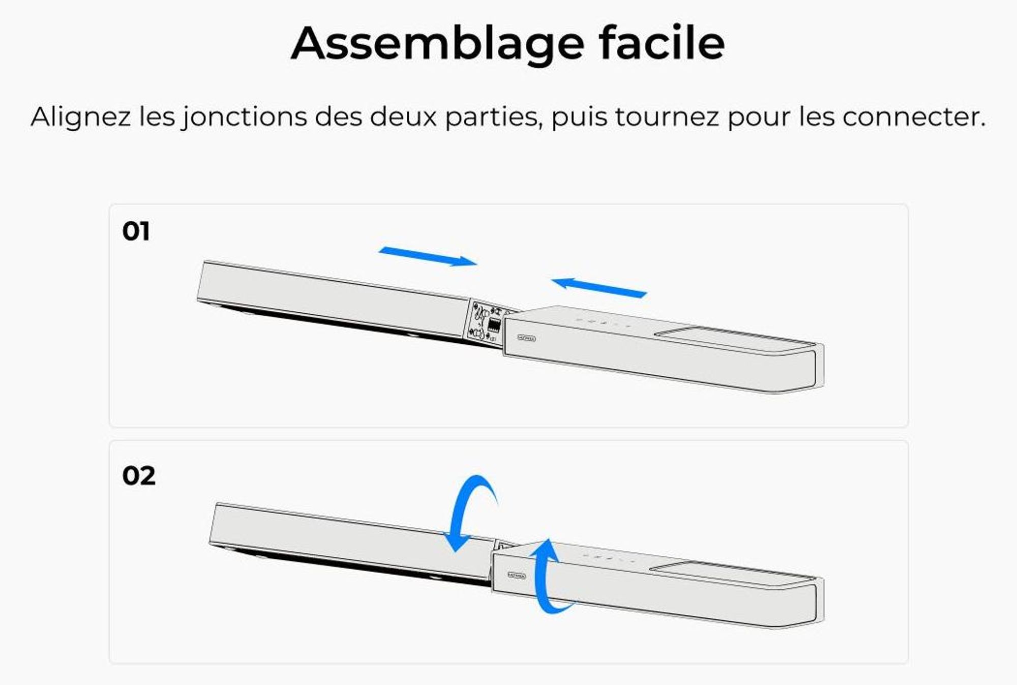 ULTIMEA Barre de son 3.1.2 canaux avec Dolby Atmos, système surround pour téléviseur avec subwoofer 6,5 pouces, Bluetooth 5.4, HDMI eARC, 360W