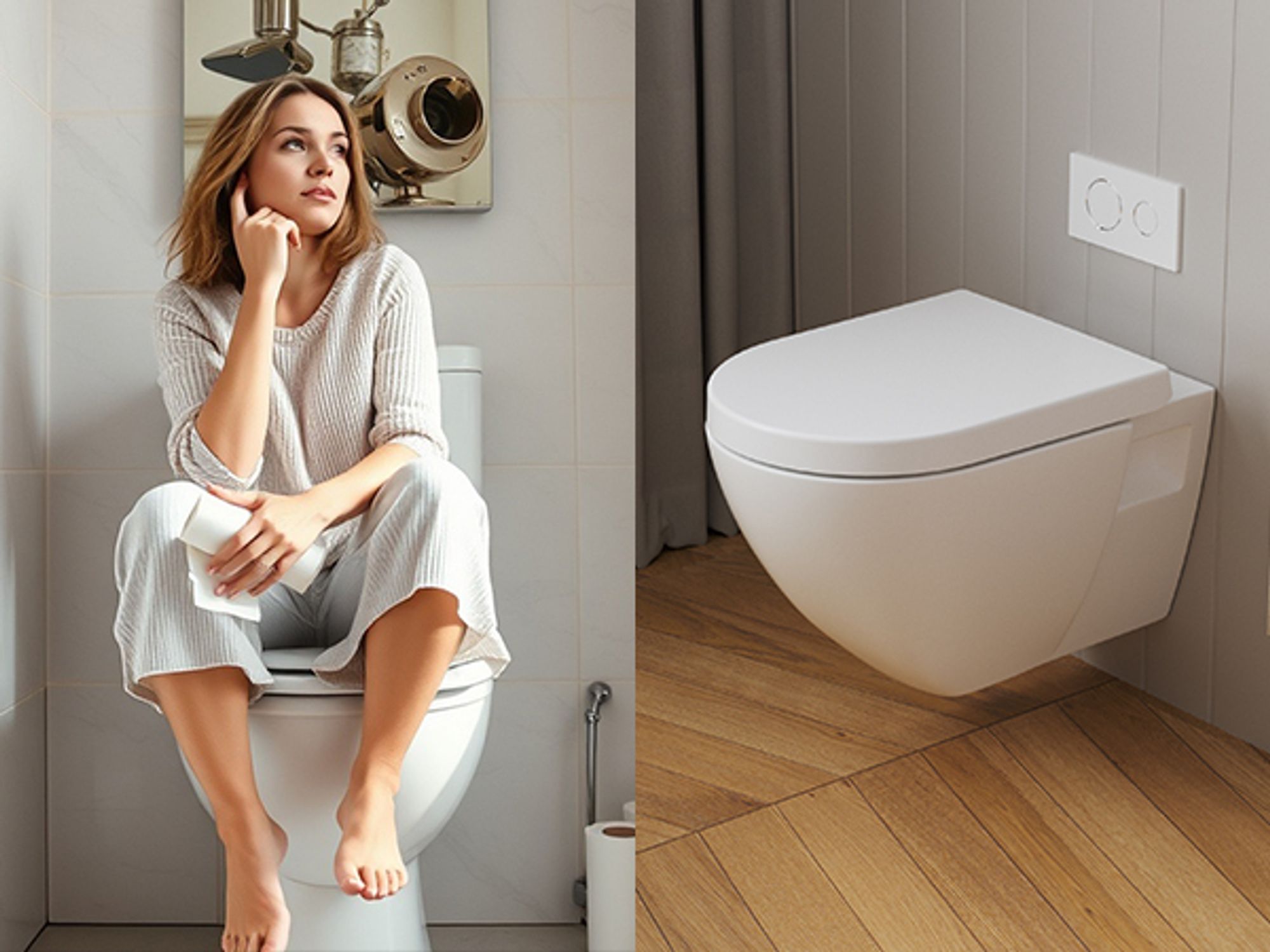 CECIPA WC-Sitz D-Form mit Absenkautomatik, Toilettendeckel aus Duroplast, Klobrille Klositz Klodeckel, Schnelle Demontage, geräuschlos & Weiß