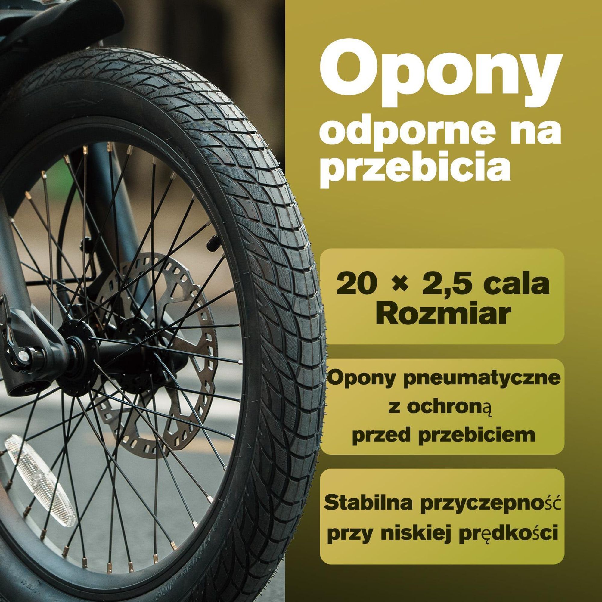 Rower elektryczny FAFREES F20 Mate II - Silnik 250W Akumulator 48V25AH 20 Calowe Opony Hydrauliczny hamulec tarczowy - Zielony wojskowy
