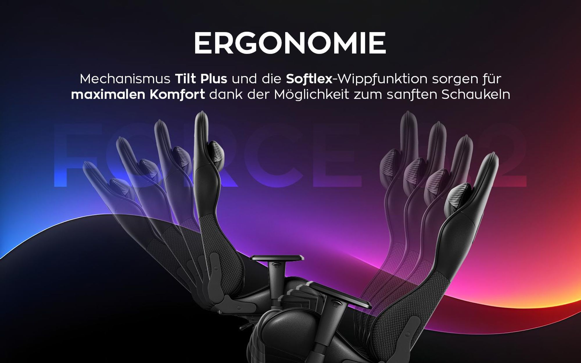 Huzaro Force 6.2 | Gaming Stuhl Bürostuhl Schreibtischstuhl Gamer Stoff | bis 130 kg belastbar | Höhenverstellbar Kopfstütze Lendenstütze | Schwarz