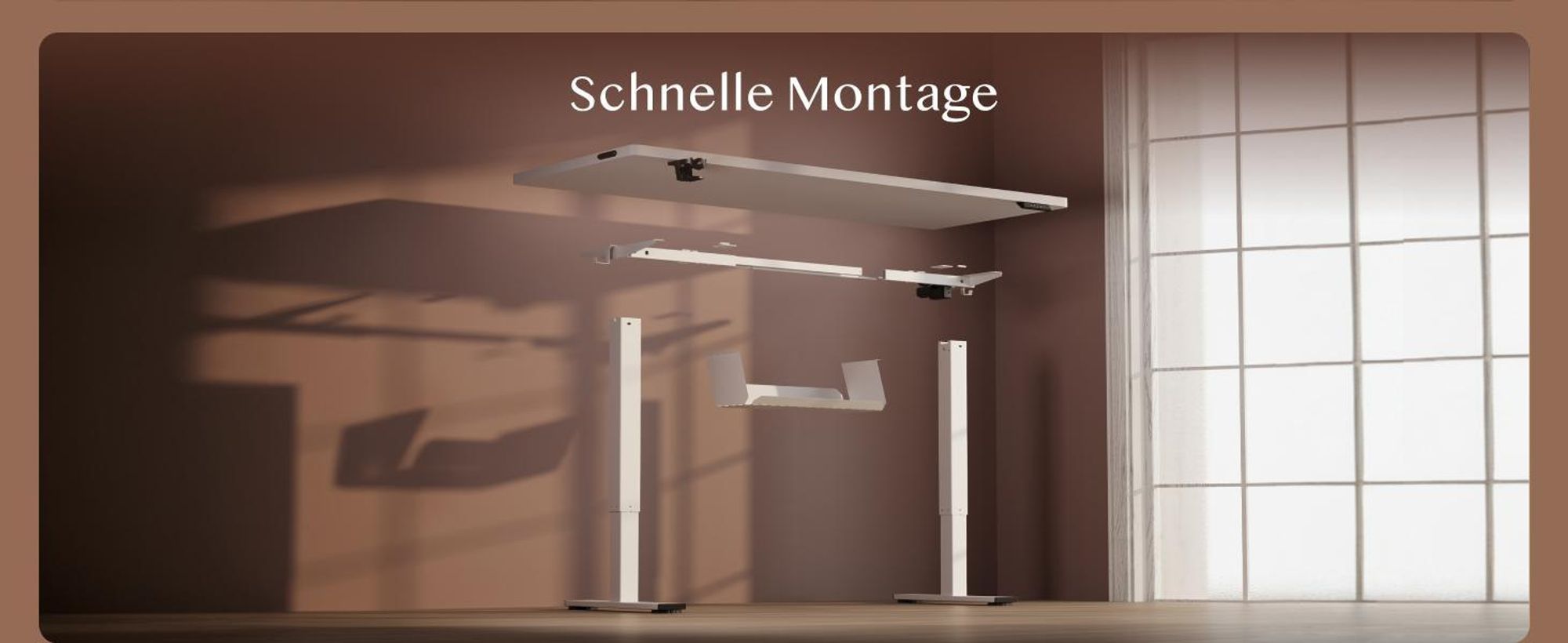 FLEXISPOT QE1 Höhenverstellbarer Schreibtisch 200x80cm, 4 Memory-Funktion, Antikollisionsschutz, 70kg Tragkraft, Haken, Kabelmanagement (Weiß)