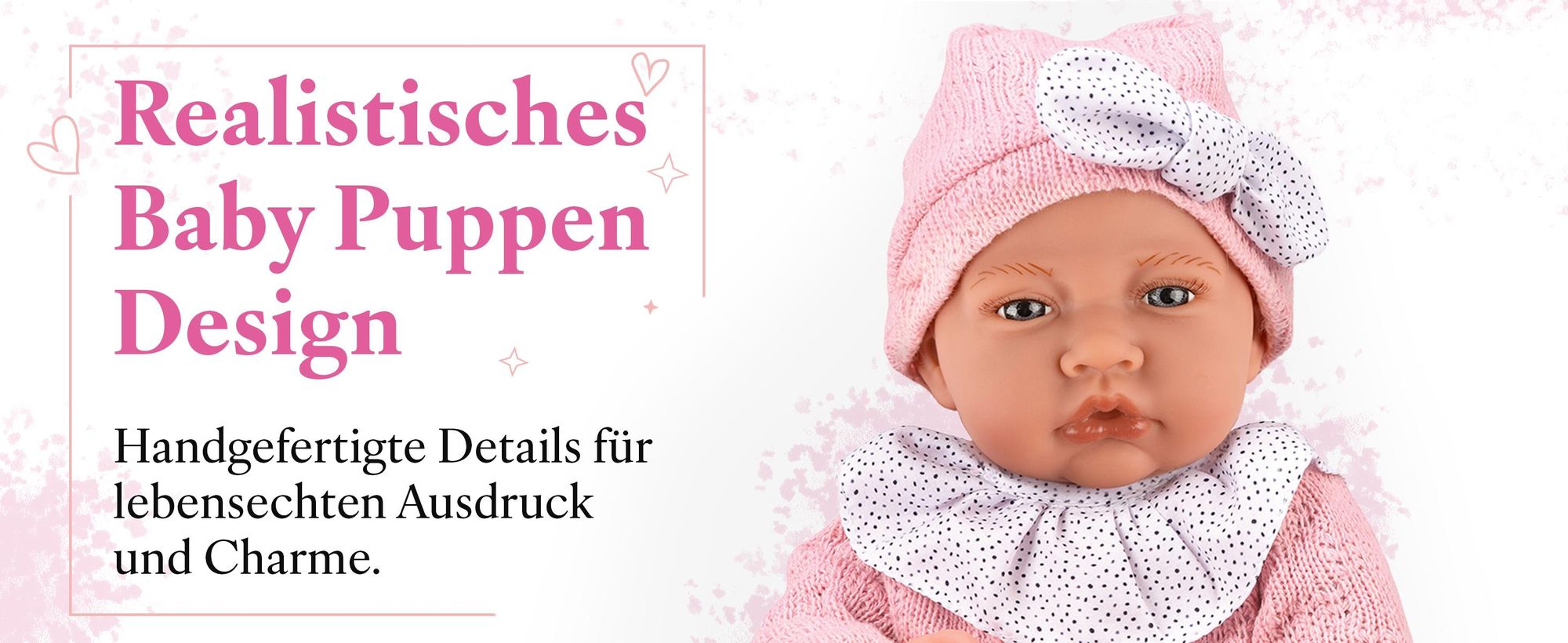 Kinderplay Babypuppe Lili 41 cm – interaktive Weichkörper-Puppe mit Sound, realistischem Design und Zubehör