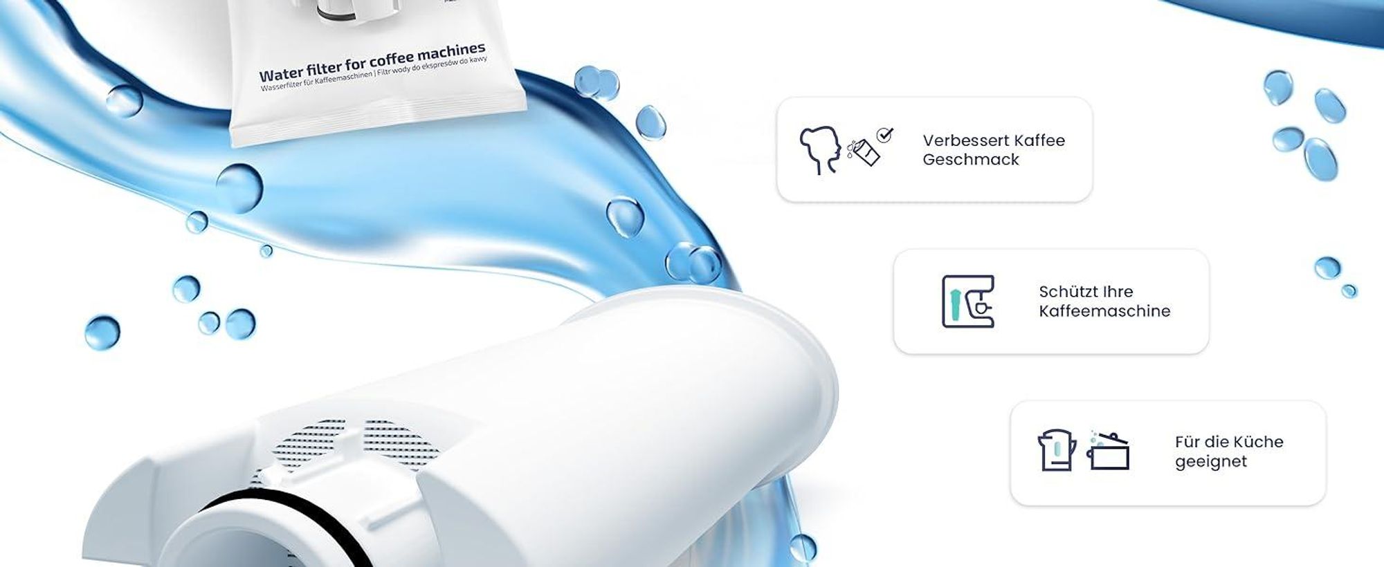 AquaFloow Wasserfilter – Ersatz für DeLonghi DLSC002, SER3017 & 5513292811 – 10 Filter für Kaffeevollautomaten ECAM, ESAM, ETAM