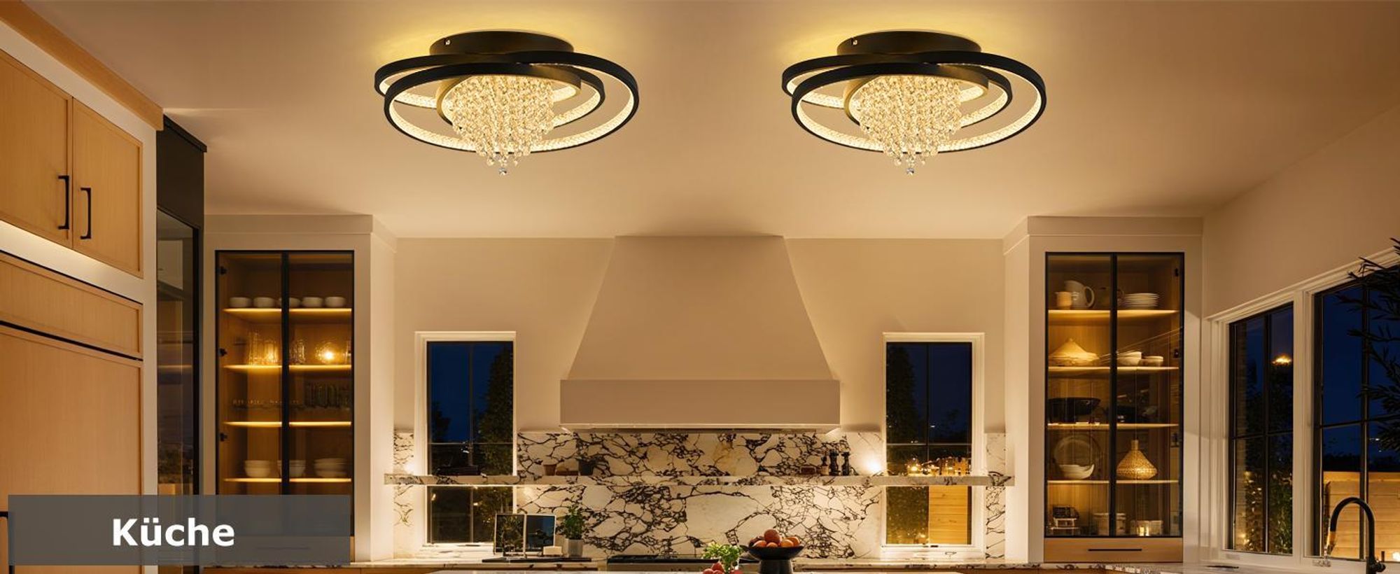 ZMH LED lampada da soffitto 40W plafoniera lampada soggiorno rotonda lampada camera da letto bianco caldo lampada corridoio in cristallo illuminazione