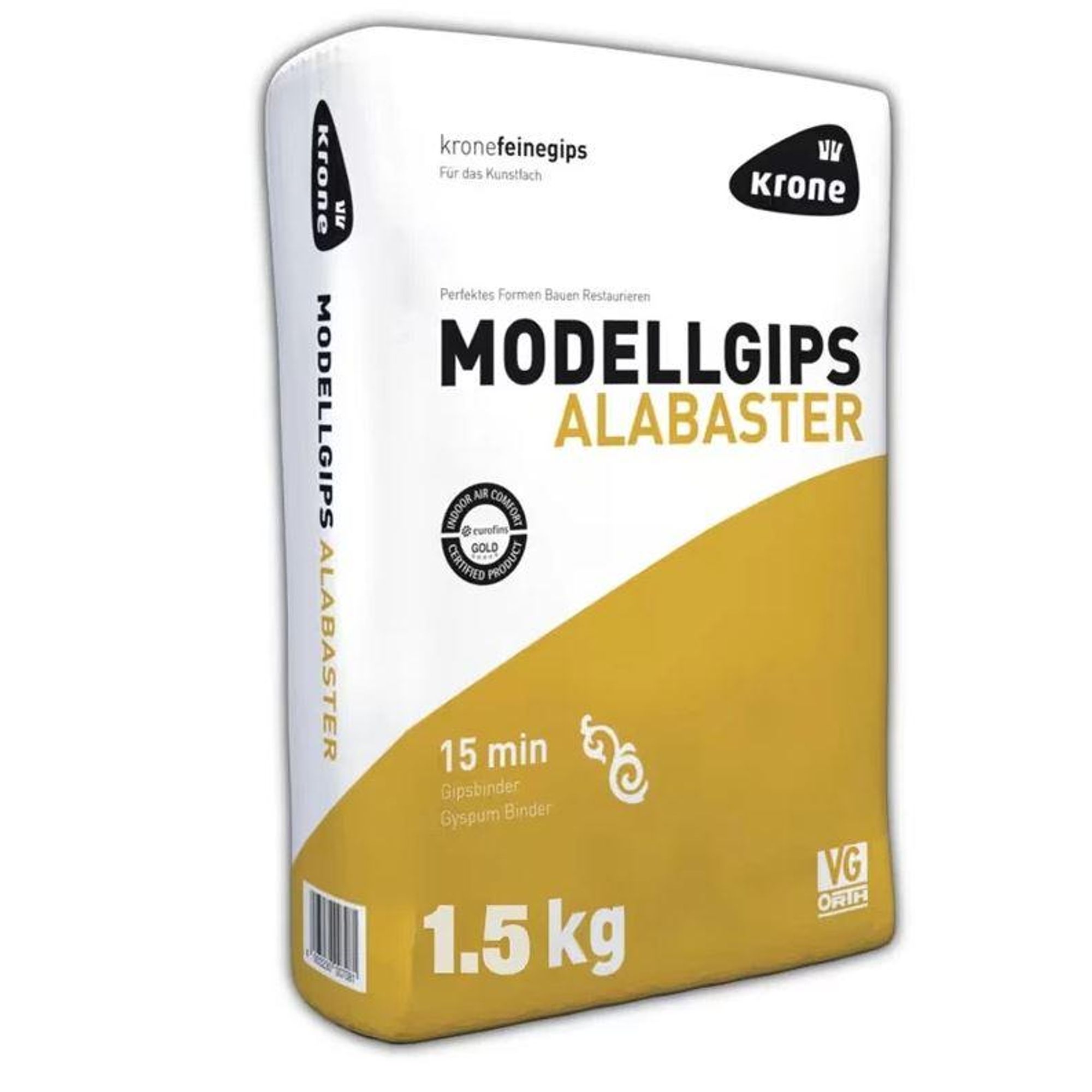 Das Bild zeigt Alabaster Modellgips 1,5kg für Bastel und DIY Prodjekte