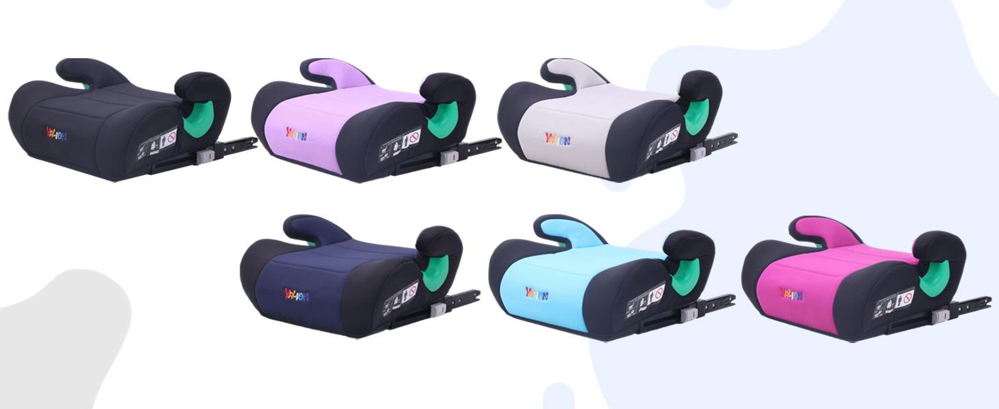 YALION Kindersitzerhöhung Sitzerhöhung Auto Kinder Kinderautositze- Kindersitz Gruppe für Kinder von 125-150CM(ca.6-10Jahren), 3-Punkt-Gurt, ECE R129