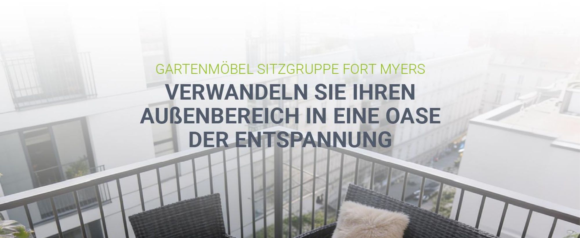 Juskys Polyrattan Gartenmöbel-Set Fort Myers - Tisch, Sofa & 2 Stühle - Schwarz Beige
