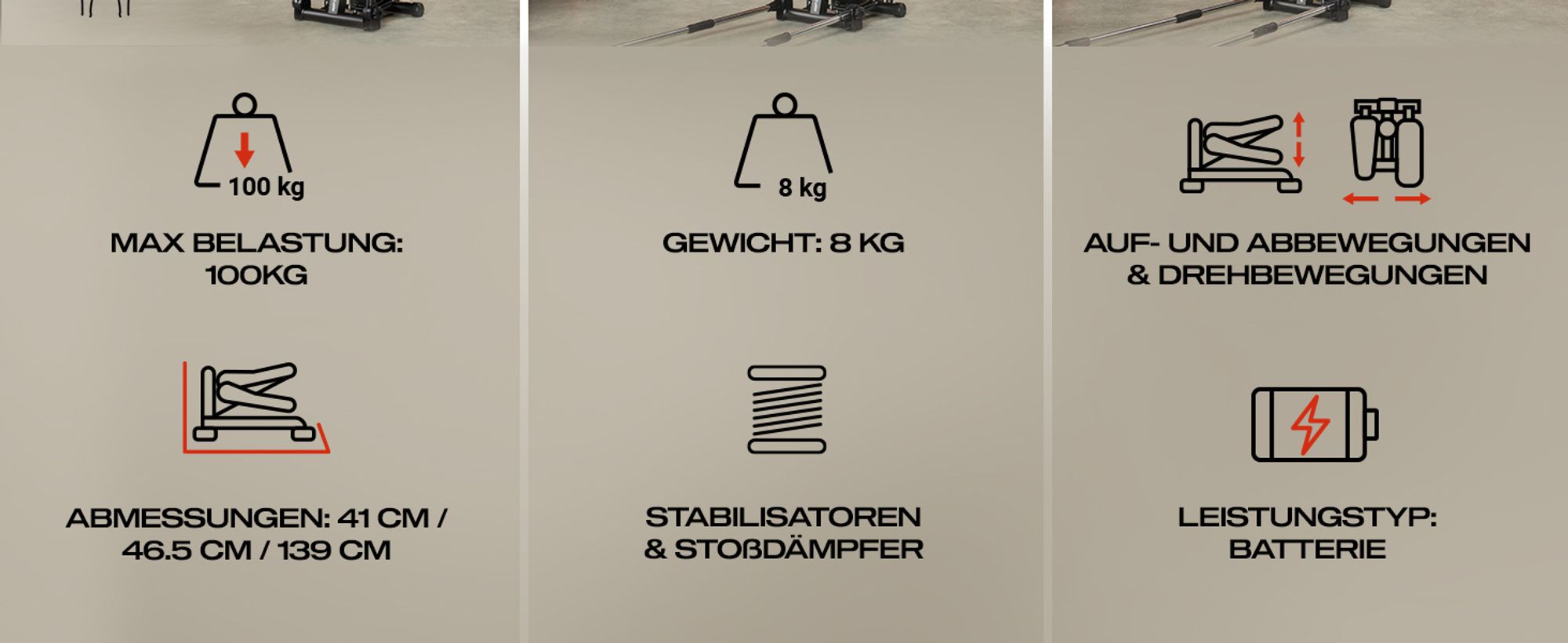 Technische Dates des Steppers HS-050S Norg