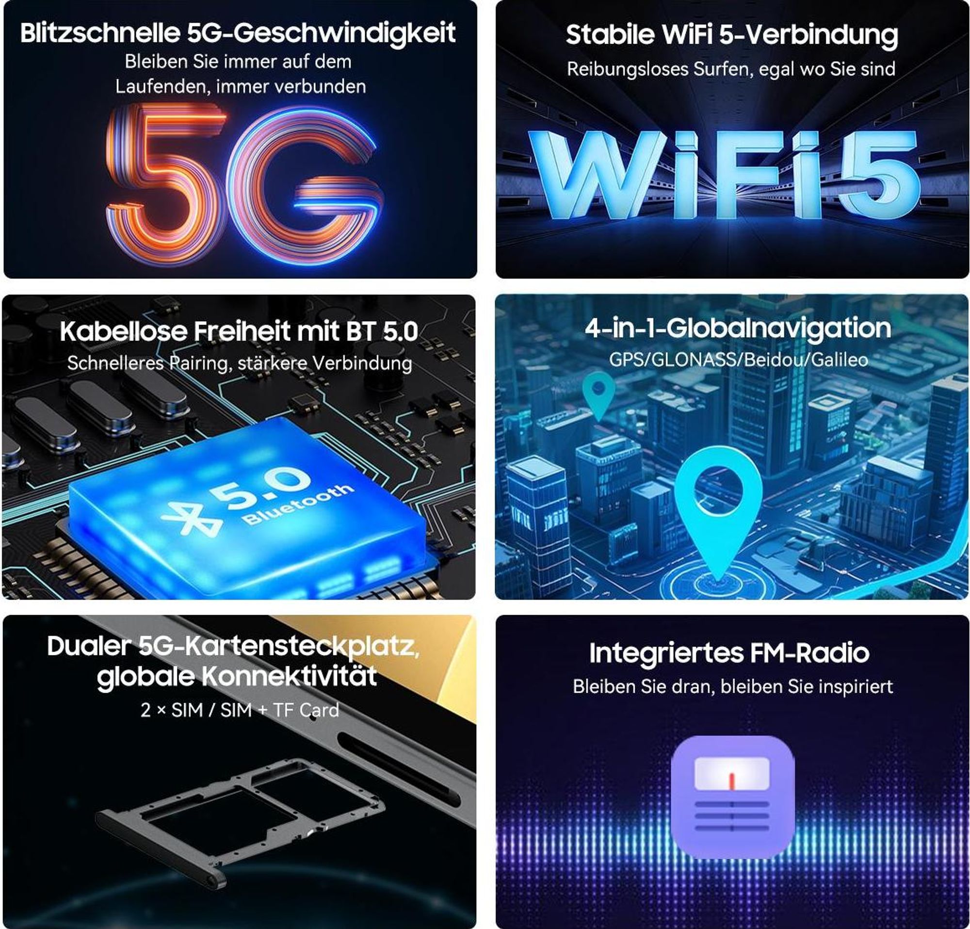 Blackview Zeno10 11“, Dual 5G SIM, 8800mAh, mit Camera, 24GB(8+16) RAM+128GB ROM, Android 15, mit Tastatur/Maus/Stift/Hülle usw.