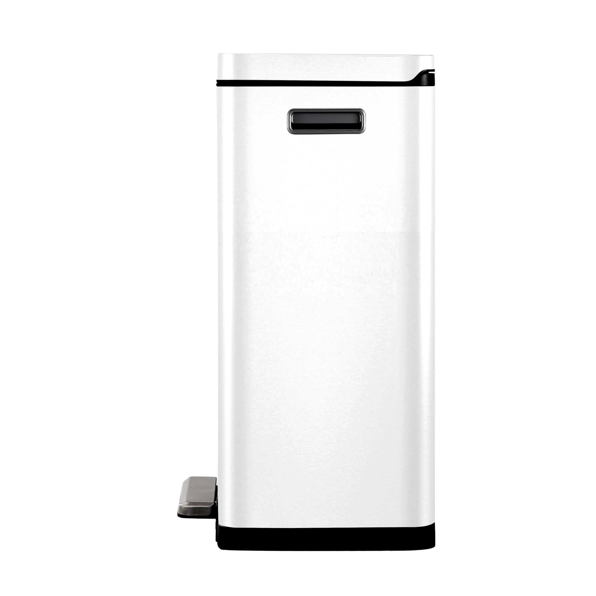 EKO - X-Cube Recycling Treteimer 20+20 Liter - Steel Stainless steel Polypropylene - Weiß, Matt Edelstahl