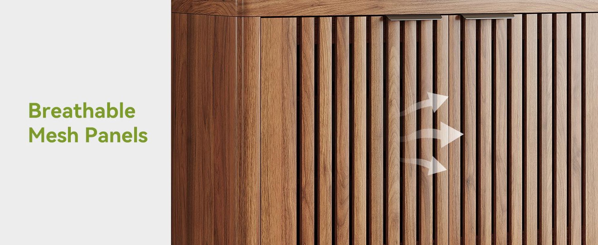 LITTLE TREE Schuhschrank, mit 6 Ebenen und Türen, 24 Paar Schuhe, verstellbare Einlegeböden, Schuhschrank im Retro-Stil, Eingangsbereich, Braun