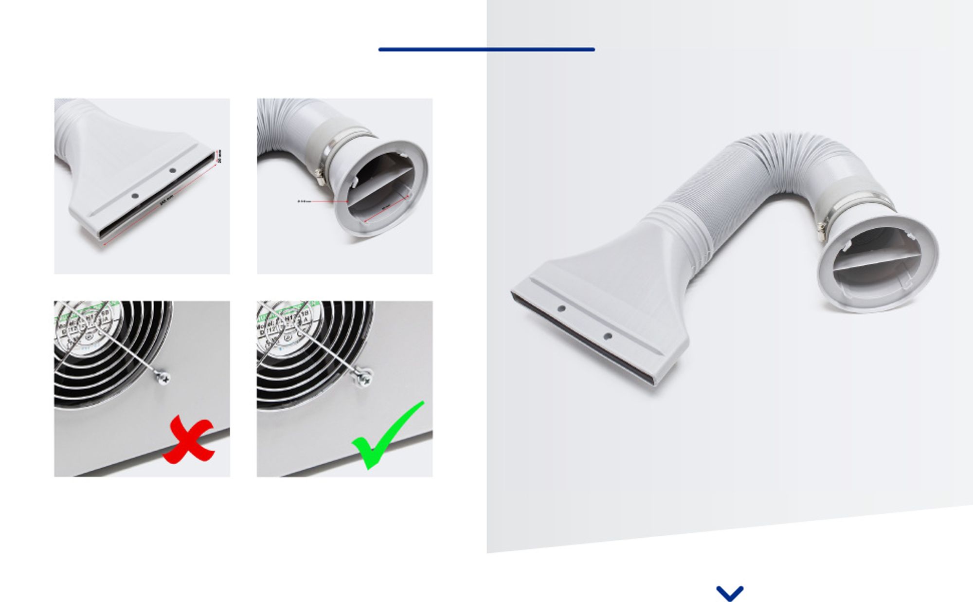 Wiltec Airbrush Abluftschlauch 0,7-1,7 m für Absauganlage, flexibler Abluftanschluss zur Absaugung von Farbdämpfen und Farbnebel, Airbrushzubehör
