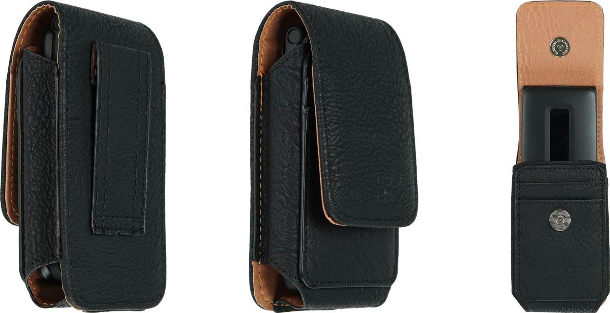 caseroxx Handy-Tasche für Senioren Mobiltelefone von diversen Herstellern - Doro - Nokia - Emporia - Beafon - SPC - etc. mit Gürtelschlaufe in verschiedenen Farben schwarz Bild 1
