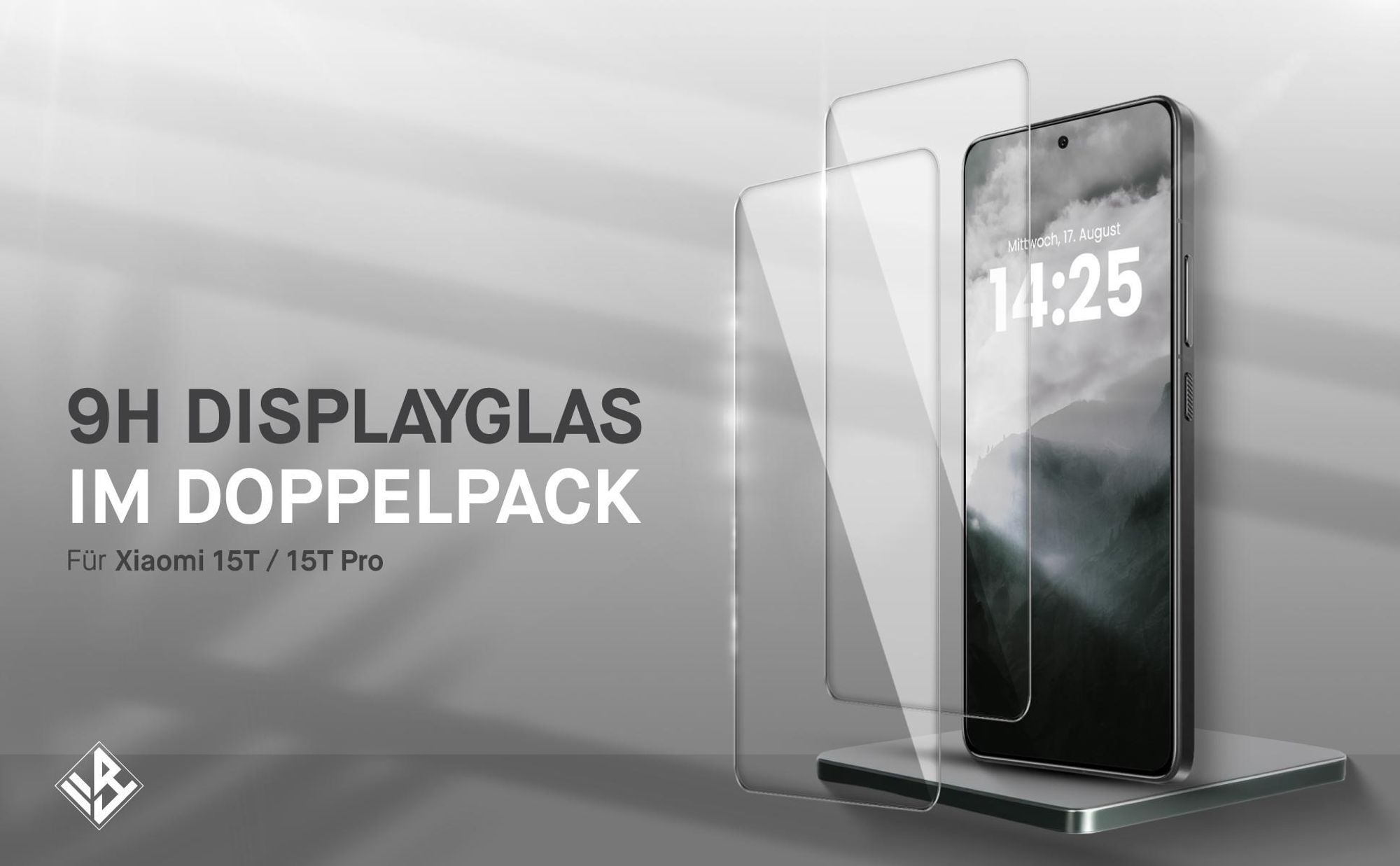 2er Set Displayglas für Xiaomi 15T / 15T Pro in 9H Härte