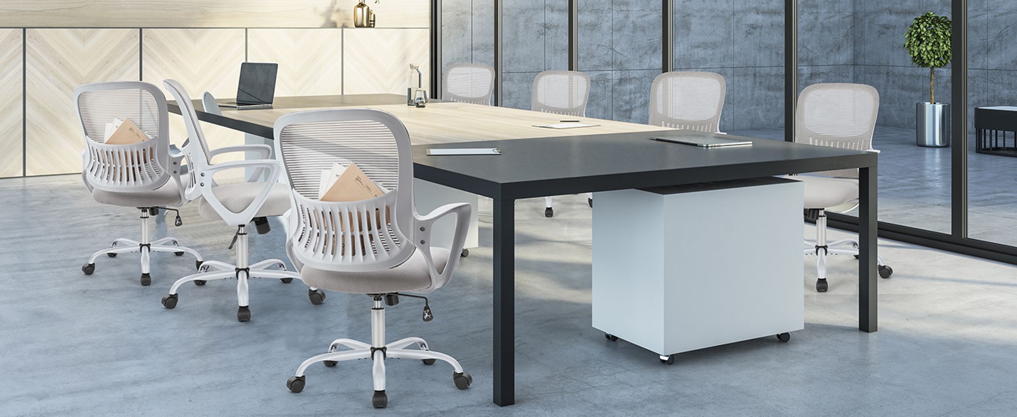 Bürostuhl Ergonomisch, Schreibtischstuhl mit Lendenwirbelstütze, Verstellbaren Armlehnen Bürostühle, Höhenverstellbarer office chair, Drehstuhl
