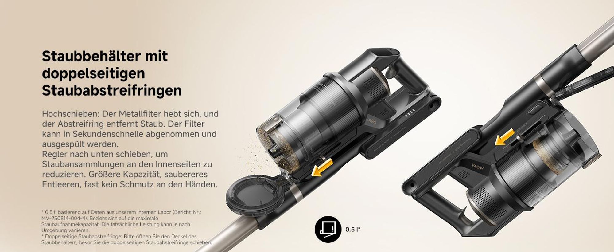 MOVA G70 Complete – Kabelloser Stielstaubsauger mit Roboterarm, starke Leistung und kontinuierliche Reinigung