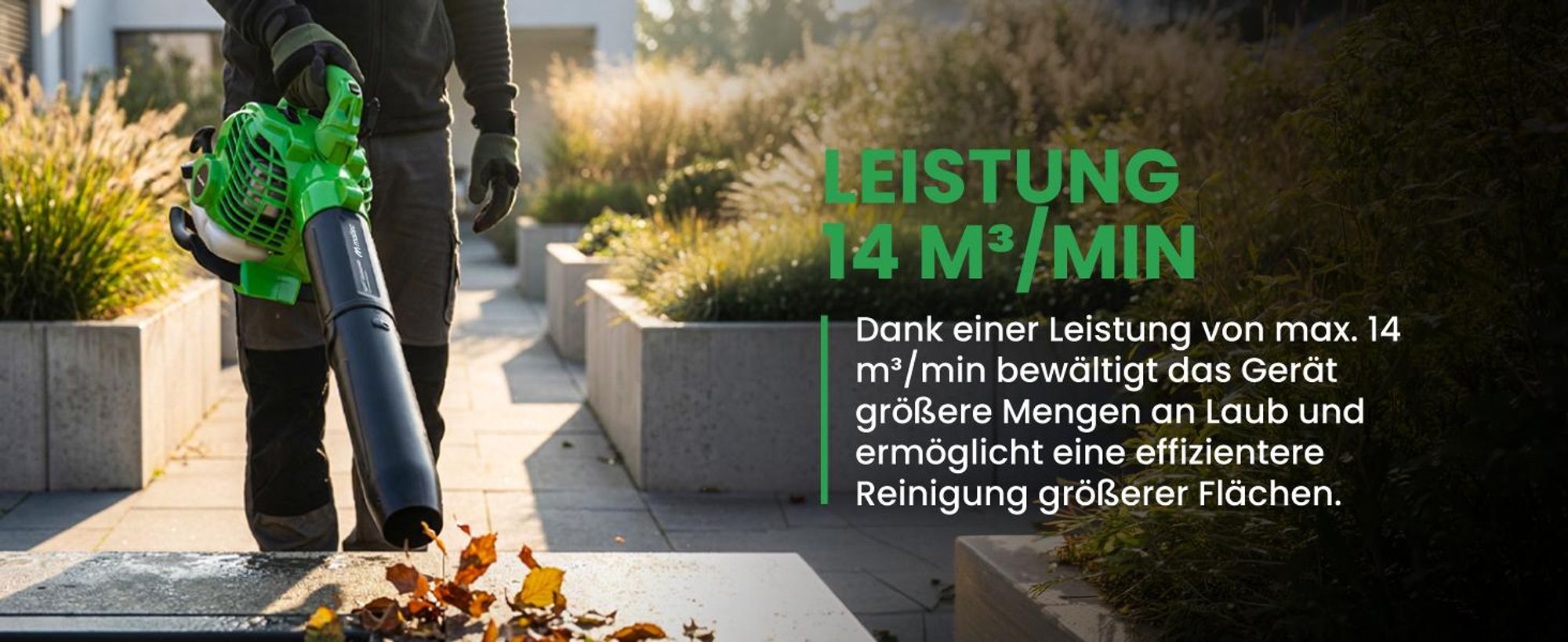 Benzin Laubsauger Laubbläser Gartenstaubsauger mit Häcksler Mator 2-Takt 26cc