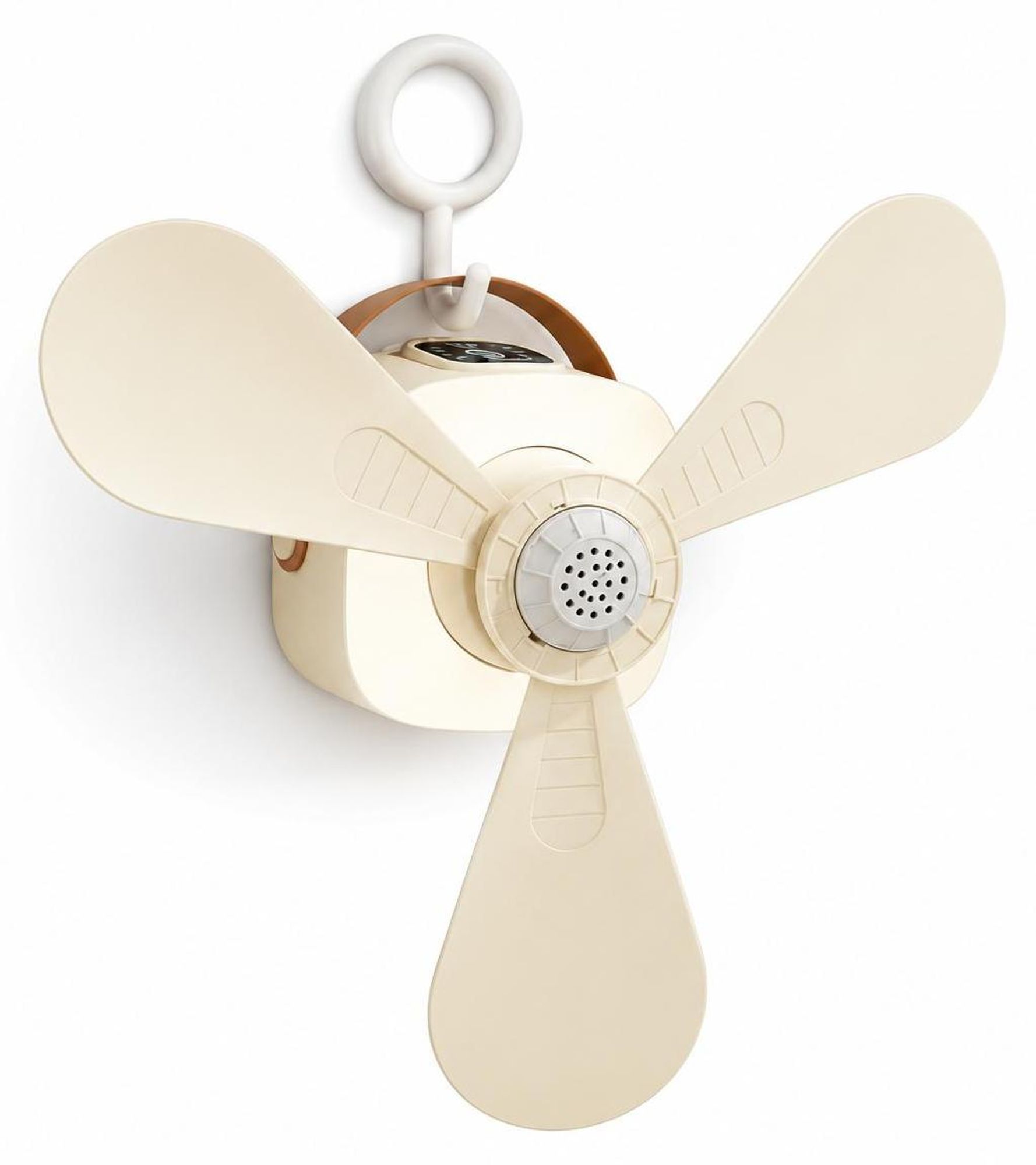 Ø24cm Camping Ventilator mit Licht, Akku 7200mAh, Touch-Stop Sicherheit, USB-C, Fernbedienung & Timer, 3-in-1 Hängeventilator für Zelt Wohnmobil