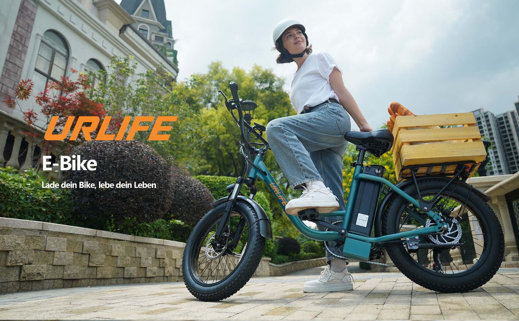 Elektrofahrrad URLIFE E20 - 250W Motor 48V 13Ah Batterie 20 Zoll Reifen Scheibenbremsen - Grün