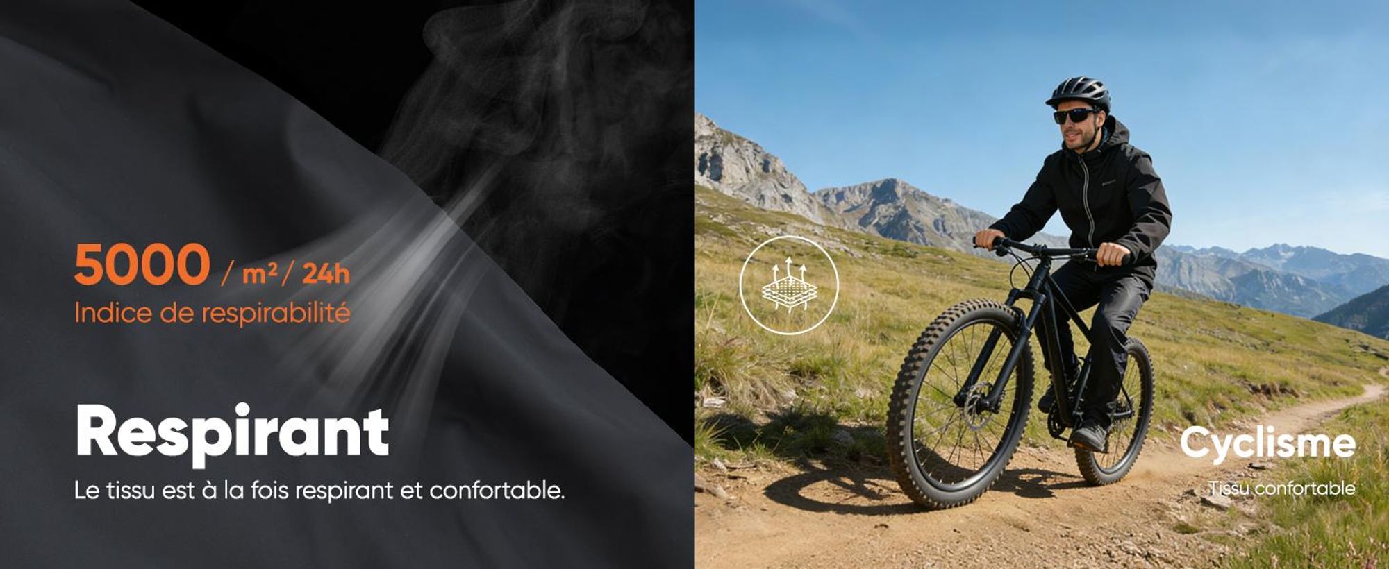 BUBW Herren Regenhose wasserdicht winddicht atmungsaktiv Leicht & faltbar für Outdoor, Wandern, Radfahren, Angeln Mit Reflexstreifen & verstellbarem