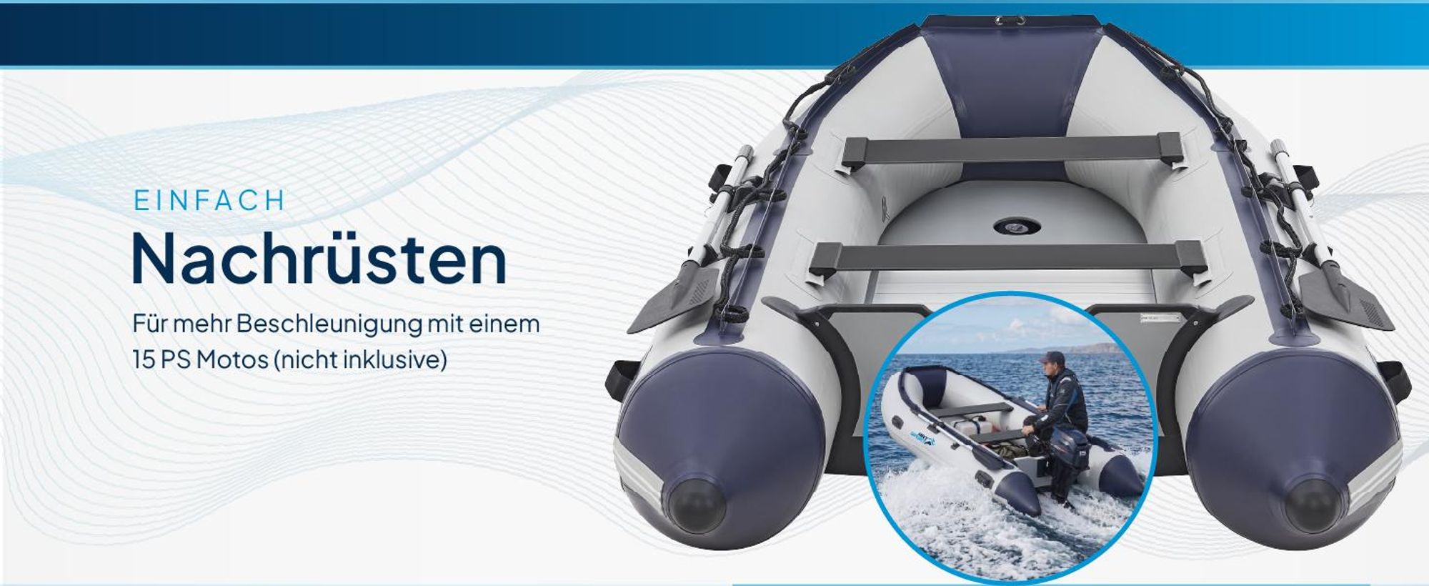 ArtSport Schlauchboot 3,20 m für 4 Personen mit 2 Sitzbänke & Aluboden – Paddelboot mit Paddel, Pumpe, Tasche & Reparaturset – Angelboot aufblasbar